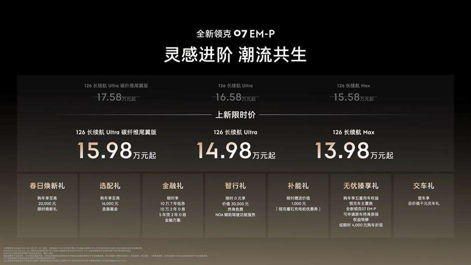  领克07 EM-P碳纤尾翼版，以赛道激情融入都市生活；限时专享价开启性能新篇章。 汽车科技